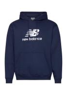 Sport Essentials Fleece Logo Hoodie Sport Men Sport Clothing Sport Sweatshirts & Hoodies Sport Hoodies Navy New Balance