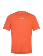 Mt Tee Sport Men Men Sports Clothes Sport Tops Sport T-Skjorte Orange Adidas Terrex