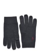 Signature Pony Wool Gloves Accessories Gloves Finger Gloves Grey Polo Ralph Lauren