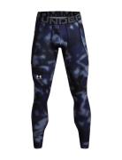 Ua Hg Armour Printed Lgs Sport Running-training Tights Blue Under Armour