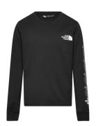 B New L/S Graphic Tee Sport T-shirts Long-sleeved T-Skjorte Black The North Face