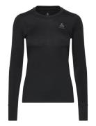 Odlo Bl Top Crew Neck L/S Merino 200 Sport Base Layer Tops Black Odlo