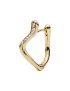 Yasmin 12 Huggie Gold Hp Accessories Jewellery Earrings Single Earring Gold Maria Black