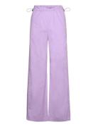 Sgcarola Solid, 2002 Heavy Poplin Designers Trousers Wide Leg Purple STINE GOYA