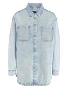 Nmalva L/S Denim Shacket Az352Lb Noos Tops Shirts Denim Shirts Blue NOISY MAY