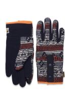 Gara - Elmer Pinted Fleece Glove-Navy/Orange Accessories Gloves Finger Gloves Navy Elmer By Swany