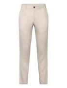 Slim-Fit 100% Linen Trousers Bottoms Trousers Linen Trousers Beige Mango