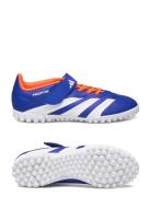 Predator Club Hook-And-Loop J Football Boots Turf Sport Sports Shoes Football Boots Blue Adidas Performance