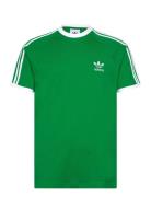 3-Stripes Tee Sport Men Men Sports Clothes Sport Tops Sport T-Skjorte Green Adidas Originals