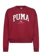 Puma Squad Crew Fl Sport Women Sport Clothing Sport Sweatshirts & Hoodies Sport Sweatshirts Burgundy PUMA