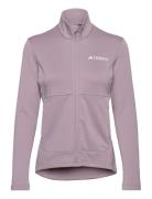 Terrex Multi Light Fleece Full-Zip Jacket Sport Women Sport Clothing Sport Fleeces & Midlayers Pink Adidas Terrex