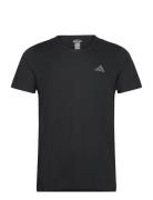 Adizero Running Tee Sport Men Men Sports Clothes Sport Tops Sport T-Skjorte Black Adidas Performance