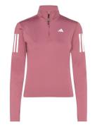 Own The Run Half-Zip Sport Sport Clothing Sport Sweatshirts & Hoodies Sport Sweatshirts Pink Adidas Performance