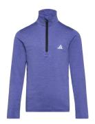 J Hea 1/2 Zip Sport T-shirts Long-sleeved T-Skjorte Blue Adidas Sportswear