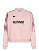 Tiro Cut 3 Stripes Fleece Sweatshirt Sport Sport Clothing Sport Sweatshirts & Hoodies Sport Sweatshirts Pink Adidas Sportswear