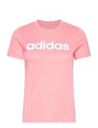 Essentials Slim Logo T-Shirt Sport Sport Clothing Sports Tops & T-shirts Sport T-Skjorte Pink Adidas Sportswear