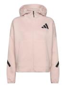 Z.n.e. Full Zip Hoodie Sport Women Sport Clothing Sport Sweatshirts & Hoodies Sport Hoodies Beige Adidas Sportswear