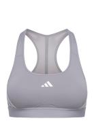 Powerreact Train 3Stipes Bra Sport Women Sport Clothing Sport Bras - All Grey Adidas Performance