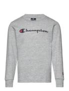 Long Sleeve T-Shirt Sport T-shirts Long-sleeved T-Skjorte Grey Champion