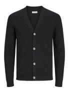 Jjeemil Knit Button Cardigan Noos Tops Knitwear Cardigans Black Jack & J S