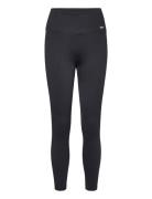 Ribbed Seamless Petite Tights Sport Running-training Tights Seamless Tights Black Aim´n