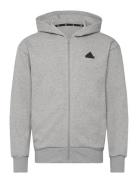 Future Icons Doubleknit Full-Zip Sport Men Sport Clothing Sport Sweatshirts & Hoodies Sport Hoodies Grey Adidas Sportswear