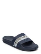 Slipper Pu+Nastro Lo Shoes Summer Shoes Sandals Pool Sliders Navy Emporio Armani