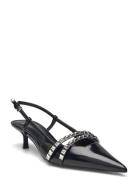 Studded Slingback Shoes Shoes Sling Backs Heeled Slingbacks Black Mango