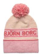 Borg Pom Beanie Sport Women Sport Accessories Sport Beanies Pink Björn Borg