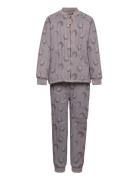 Nmmlajuno Quilt Set Aop Fo Lil Outerwear Coveralls Softshell Coveralls Purple Lil'Atelier