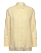 Alexandria Shirt Tops Shirts Linen Shirts Yellow Twist & Tango