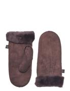 Rhsydney Shearling Stitch Mittens Accessories Gloves Thumb Gloves Brown Rosemunde