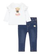 Levi's® Ruffle Tee And Jeans Set Sets Sets With Long-sleeved T-shirt White Levi's