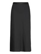 Recycled Cdc Bias Cut Midi Skirt Skirts Knee-length & Midi Skirts Black Calvin Klein