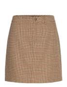 Glen Plaid Tweed Pencil Miniskirt Skirts Short Skirts Brown Lauren Ralph Lauren