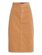 Corduroy Pencil Midi Skirt Skirts Knee-length & Midi Skirts Beige Polo Ralph Lauren