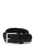 Classic Woven Leather Belt Accessories Belts Braided Belt Black Anderson's