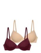 Lorena Demi Lingerie Bras & Tops T-shirt Bras Burgundy Dorina