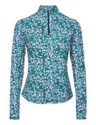 Hexagon Geo Print Ls Top Sport Women Sport Clothing Sports Tops & T-shirts Sport Long Sleeve Tops Green Callaway