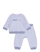 Set Sweater+Trousers Sets Sets With Long-sleeved T-shirt Blue United Colors Of Benetton