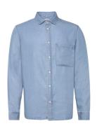 Regular-Fit 100% Tencel Shirt Tops Shirts Denim Shirts Blue Mango