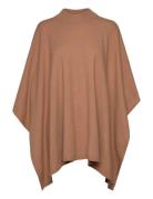 Convertible Mockneck Poncho Tops Knitwear Ponchos Brown Lauren Ralph Lauren