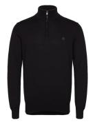 Cotton Yd 1/4 Zip Sweater Designers Knitwear Half Zip Jumpers Black Timberland