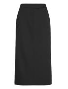 Soft Crepe Midi Pencil Skirt Skirts Knee-length & Midi Skirts Black Calvin Klein