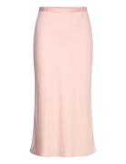 Recycled Cdc Bias Cut Midi Skirt Skirts Knee-length & Midi Skirts Pink Calvin Klein