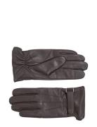 Leather Rivet Gloves Accessories Gloves Finger Gloves Black Calvin Klein