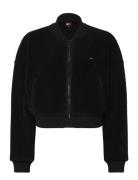 Tjw Teddy Zip Thru Tops Sweatshirts & Hoodies Fleeces & Midlayers Black Tommy Jeans