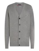 Essential Cotton Cardigan Tops Knitwear Cardigans Grey Tommy Hilfiger