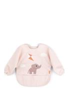 Sleeved Pocket Bib Playground Powder Baby & Maternity Baby Feeding Bibs Long Sleeve Bib Pink D By Deer