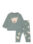 Set Sweatshirt Leggings Polar Sets Sets With Long-sleeved T-shirt Green Lindex